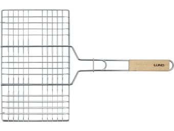 Решітка для гриля LUND розкладна з деревяними ручками, 33,8х 20х 2 см [12]