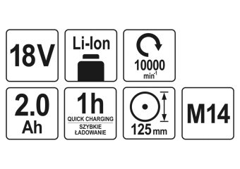 YATO Аккумуляторная болгарка YATO YT-82826